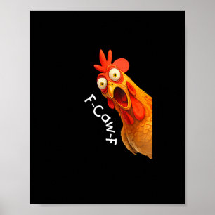 Grappige F-Caw-F Kip F-Caw-F Kip Creatieve Cas Poster