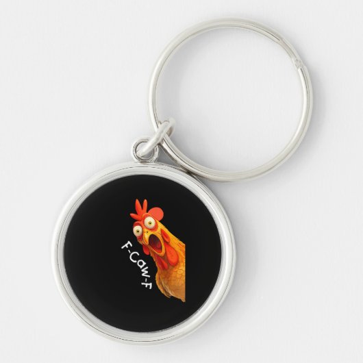 Grappige F-Caw-F Kip F-Caw-F Kip Creatieve Cas Sleutelhanger (Voorkant)