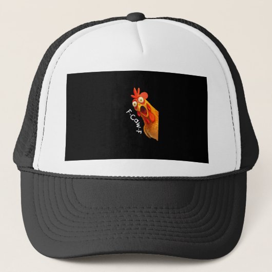 Grappige F-Caw-F Kip F-Caw-F Kip Creatieve Cas Trucker Pet (Voorkant)