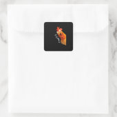 Grappige F-Caw-F Kip F-Caw-F Kip Creatieve Cas Vierkante Sticker (Tas)