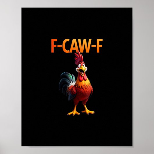 Grappige F-Caw-F Kip F-Caw-F Kip Gothic Vinta Poster (Voorkant)