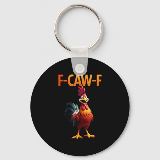 Grappige F-Caw-F Kip F-Caw-F Kip Gothic Vinta Sleutelhanger (Voorkant)
