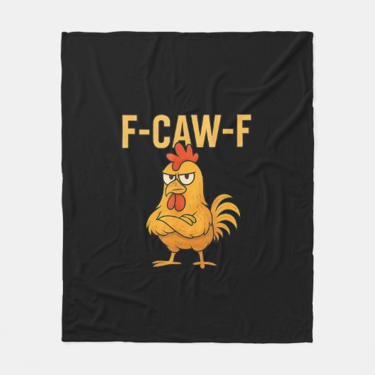 Grappige F-Caw-F Kip F-Caw-F Kip Haan Meme Fleece Deken (Voorkant)