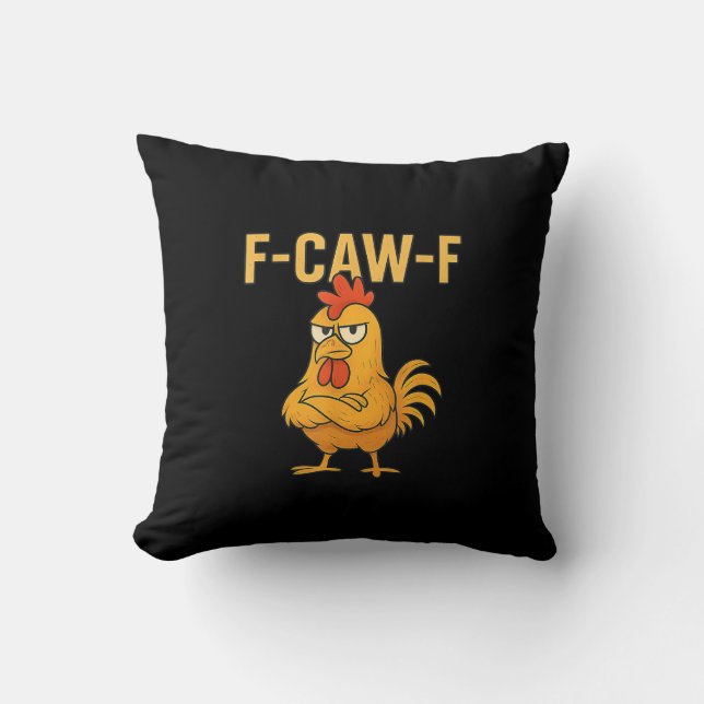 Grappige F-Caw-F Kip F-Caw-F Kip Haan Meme Kussen (Voorkant)