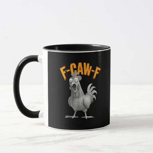 Grappige F-Caw-F Kip F-Caw-F Kip Retro Klassieker Mok (Links)