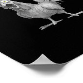 Grappige F-Caw-F Kip F-Caw-F Kip Retro Klassieker Poster (Hoek)