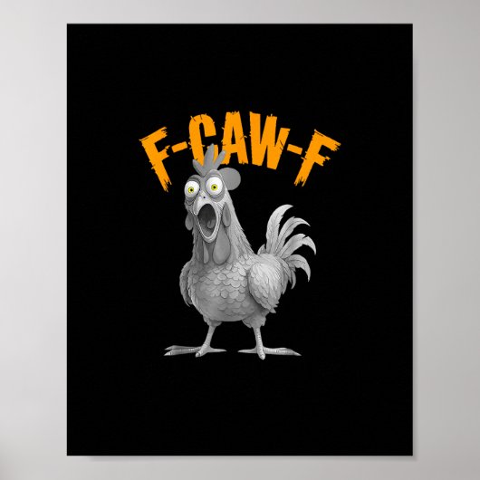 Grappige F-Caw-F Kip F-Caw-F Kip Retro Klassieker Poster (Voorkant)