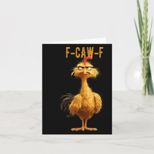 Grappige F-caw-f Kip, Fcawf Kip Kaart (Voorkant)