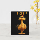 Grappige F-caw-f Kip, Fcawf Kip Kaart (Gele Bloem)
