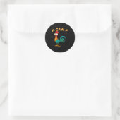 Grappige F-caw-f Kip Fcawf Kip  Ronde Sticker (Tas)