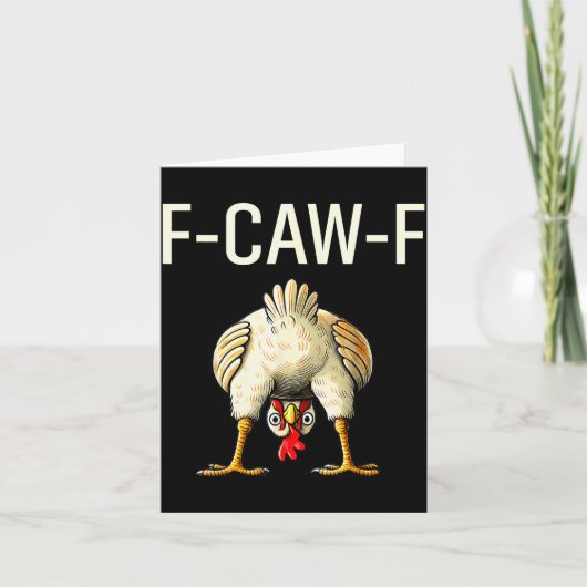 Grappige F Caw F Kip Fcwf Kont F-caw-f Kaart (Voorkant)