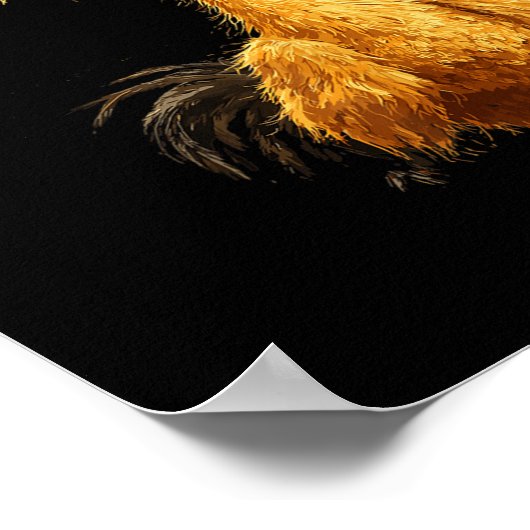 Grappige F-caw-f kip, gezichtskip Poster (Hoek)