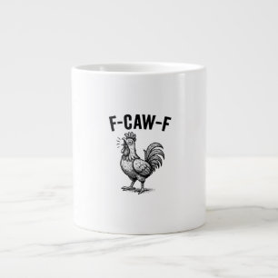 Grappige F-Caw-F Kip Grafisch Sarcastische Vogel Grote Koffiekop