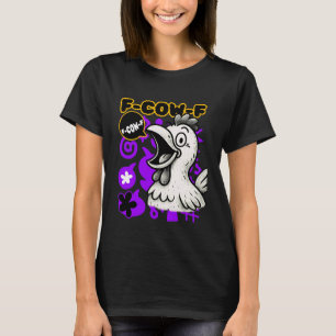 Grappige F-Caw-F Kip Kraai Haan Humor voor Casual T-shirt