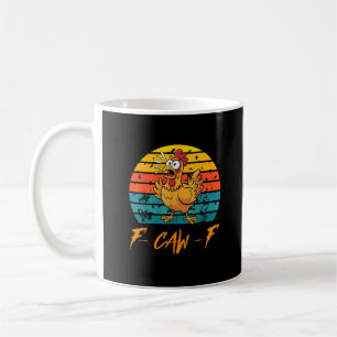 Grappige F-Caw-F Kip Overhemden Zonsondergang Vint Koffiemok