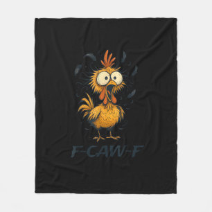 Grappige F-Caw-F Kip Vogel F-Caw-F Grafisch Minima Fleece Deken