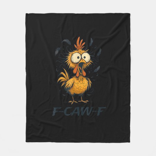 Grappige F-Caw-F Kip Vogel F-Caw-F Grafisch Minima Fleece Deken (Voorkant)