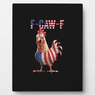 Grappige F-Caw-F Kip VS Vlag F-Caw-F Amerikaanse K Fotoplaat