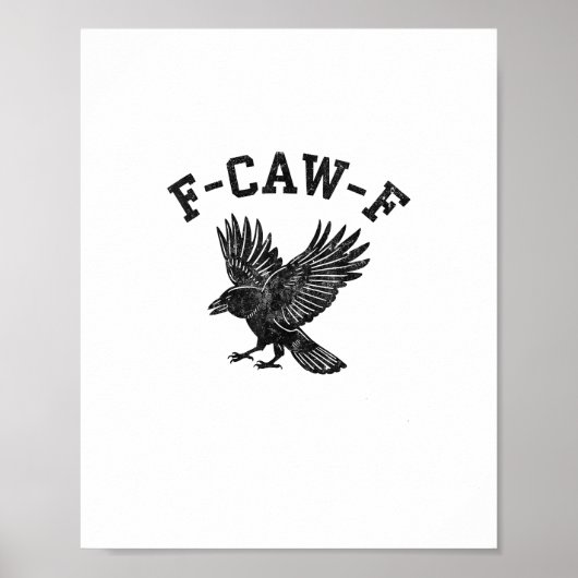 Grappige F-Caw-F Kraai Esthetische Stijl Poster (Voorkant)