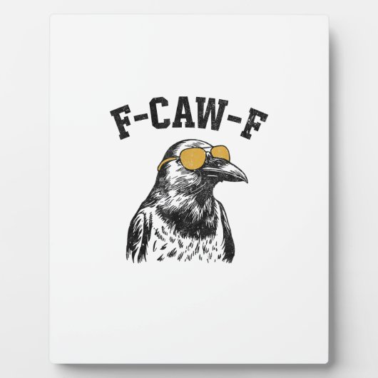 Grappige F-Caw-F Kraai Fotoplaat (Voorkant)