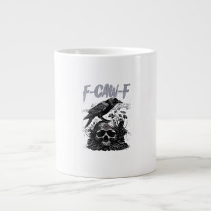 Grappige F-Caw-F Kraai Grappige Halloween Retro Kl Grote Koffiekop