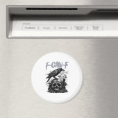 Grappige F-Caw-F Kraai Grappige Halloween Retro Kl Magneet (Insitu (Vaatwasser))