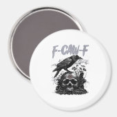 Grappige F-Caw-F Kraai Grappige Halloween Retro Kl Magneet (Voorkant / Achterkant)