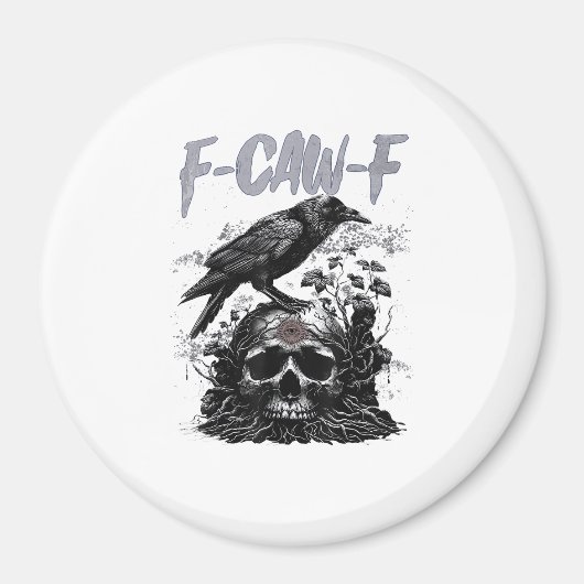 Grappige F-Caw-F Kraai Grappige Halloween Retro Kl Magneet (Voorkant)