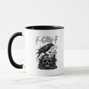 Grappige F-Caw-F Kraai Grappige Halloween Retro Kl Mok