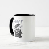 Grappige F-Caw-F Kraai Grappige Halloween Retro Kl Mok (Voorkant links)