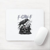 Grappige F-Caw-F Kraai Grappige Halloween Retro Kl Muismat (Met muis)
