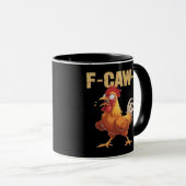 Grappige F-Caw-F Kraai Humor Gothic Mok (Voorkant rechts)