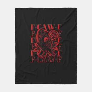 Grappige F-Caw-F Kraai Kraai F-Caw-F Vogel Fleece Deken