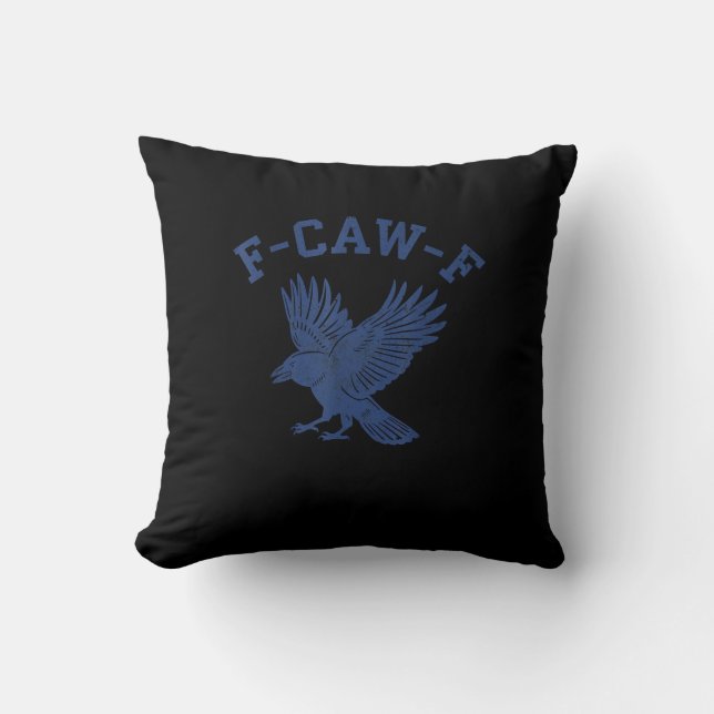 Grappige F-Caw-F Kraai Kussen (Voorkant)