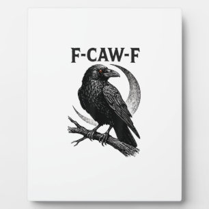 Grappige F-Caw-F Kraai Retro Grafisch Fotoplaat