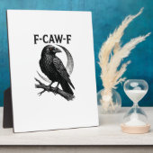 Grappige F-Caw-F Kraai Retro Grafisch Fotoplaat (Zijkant)