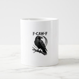 Grappige F-Caw-F Kraai Retro Grafisch Grote Koffiekop