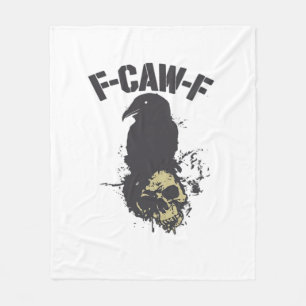Grappige F-Caw-F Kraai Vintage Humor Essentiële Cr Fleece Deken