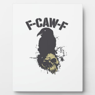 Grappige F-Caw-F Kraai Vintage Humor Essentiële Cr Fotoplaat