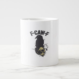 Grappige F-Caw-F Kraai Vintage Humor Essentiële Cr Grote Koffiekop