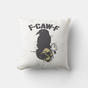 Grappige F-Caw-F Kraai Vintage Humor Essentiële Cr Kussen
