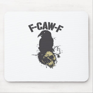 Grappige F-Caw-F Kraai Vintage Humor Essentiële Cr Muismat