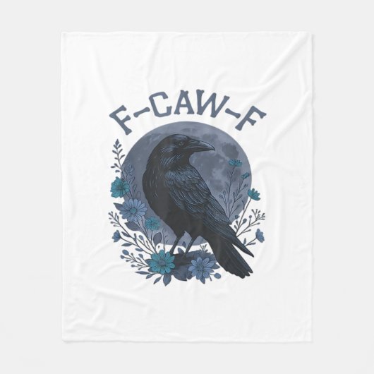 Grappige F-Caw-F raaf vogel F-Caw-F kraai klassiek Fleece Deken (Voorkant)
