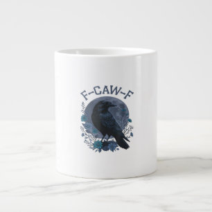 Grappige F-Caw-F raaf vogel F-Caw-F kraai klassiek Grote Koffiekop