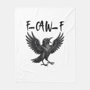 Grappige F-Caw-F Raaf Vogel Krassend Grafisch F-Ca Fleece Deken