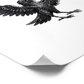 Grappige F-Caw-F Raaf Vogel Krassend Grafisch F-Ca Poster (Hoek)