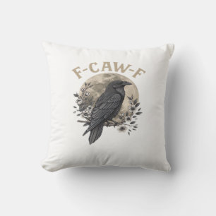 Grappige F Caw F Raaf Vogel Zegt Grafische Stijl Kussen
