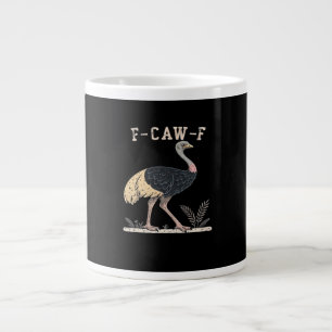 Grappige F-Caw-F Struisvogel F-Caw-F Haan Vogel Kr Grote Koffiekop