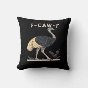 Grappige F-Caw-F Struisvogel F-Caw-F Haan Vogel Kr Kussen