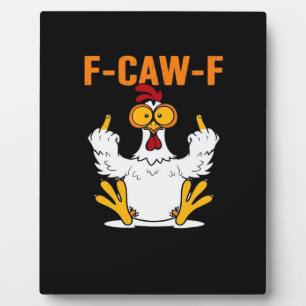 Grappige F-Caw-F Vingers Kip Fotoplaat